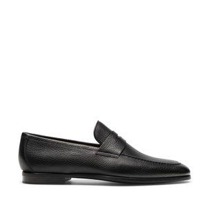 Bashwood Handmade Mild Leather Black Leather Loafers